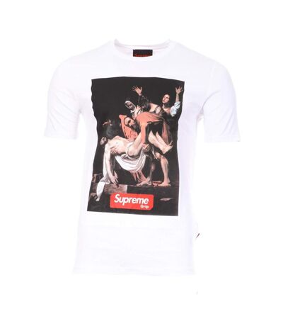 T-shirt Blanc Homme Supreme Grip Caravag - M