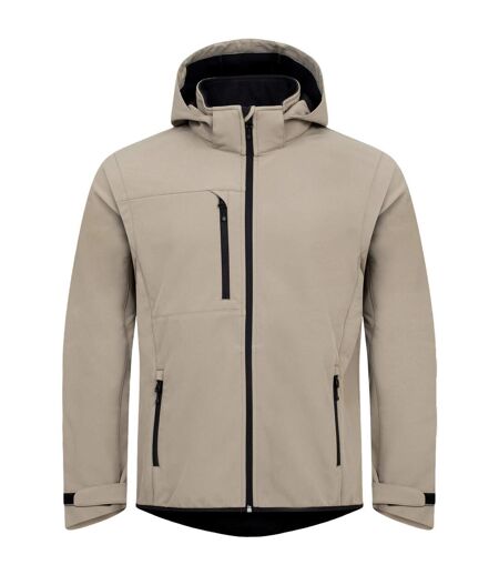 Unisex Adult Classic 2 In 1 Zip-off Sleeves Soft Shell Jacket Sand Clique