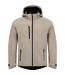 Unisex Adult Classic 2 In 1 Zip-off Sleeves Soft Shell Jacket Sand Clique-1