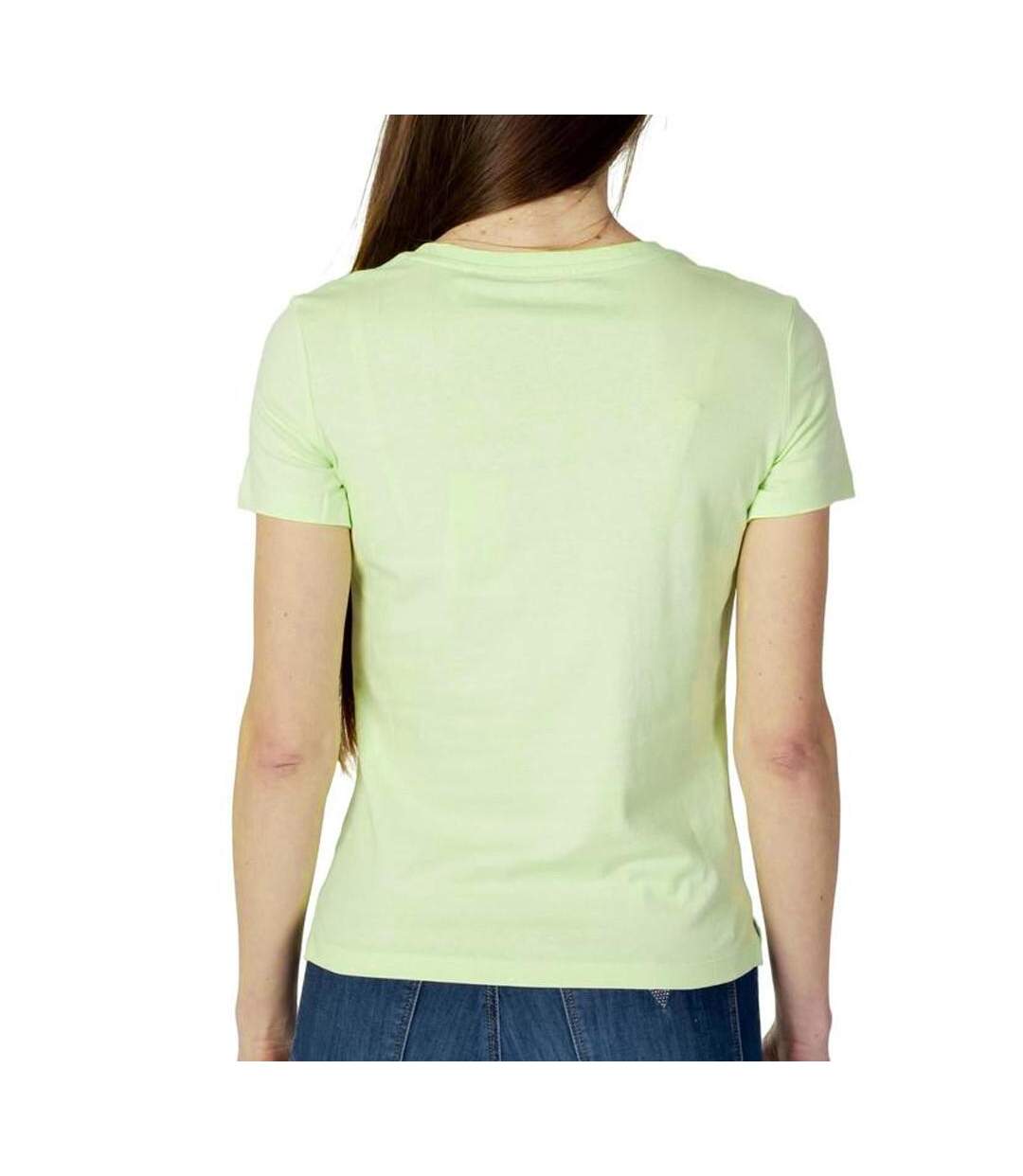 T-shirt Vert Pale Femme Guess Original - L