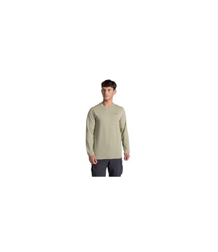 T-shirt Uni Manches Longues Abel Homme Vert Kaki Pâle Craghoppers