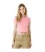 Haut court baby femme rose uni mélange Bella + Canvas-3