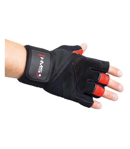 Gants Sport Adulte Noir Rouge HMS