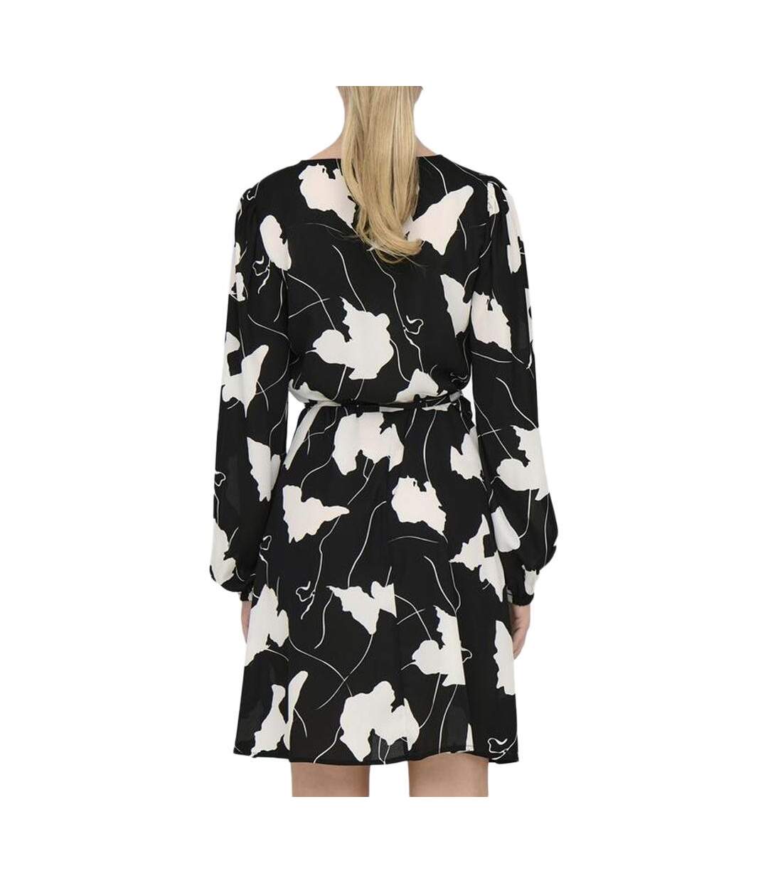 Robe Noir/Blanche Fleurs Femme JDY Base - L