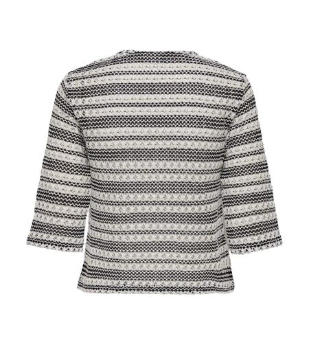 T-shirt en maille noir/blanc femme jdy elly