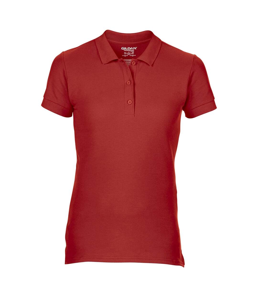 Polo sport 100% coton femme rouge Gildan-1