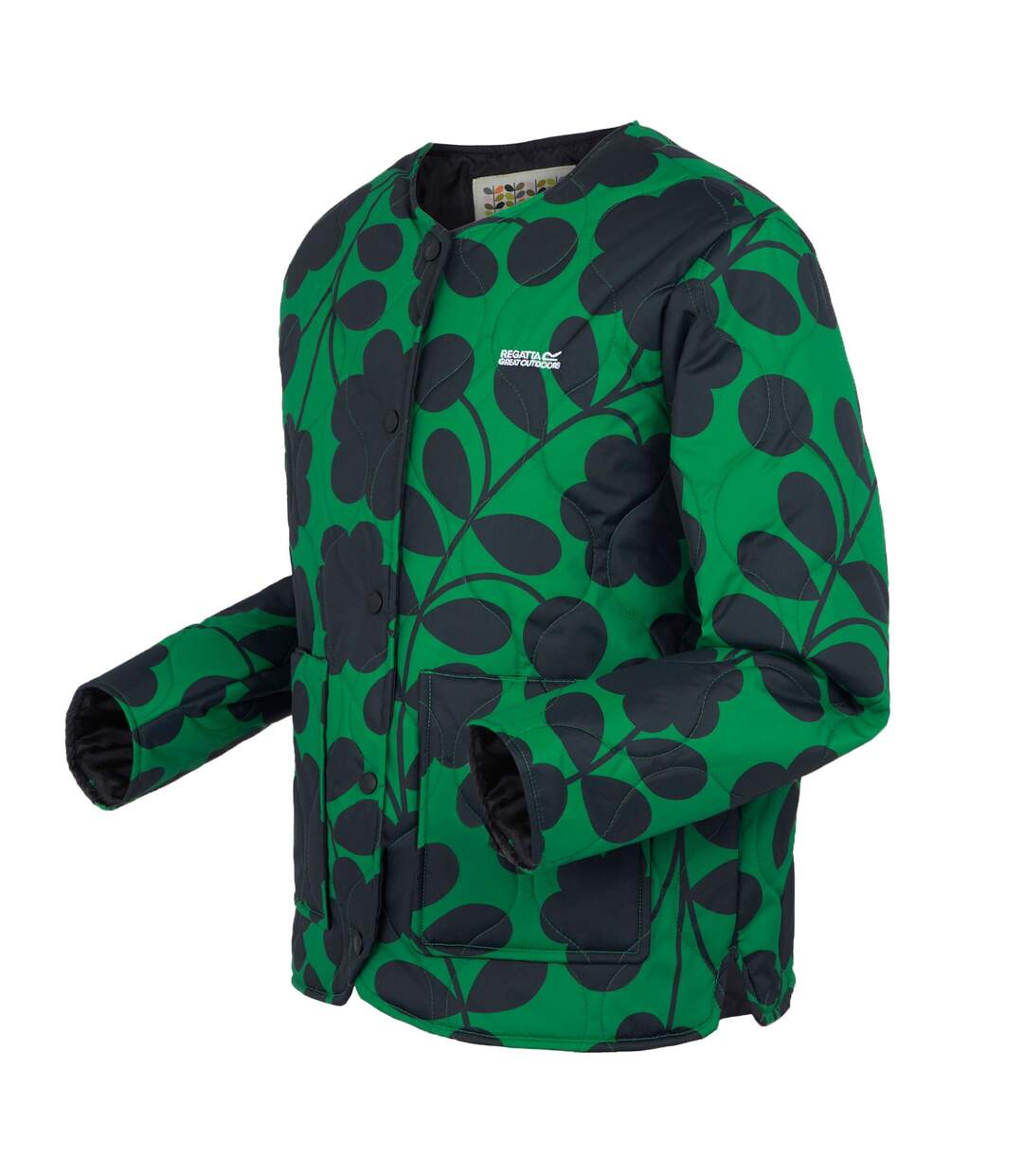 Womens/ladies Orla Kiely Floral Quilted Summer Jacket Green Regatta-4