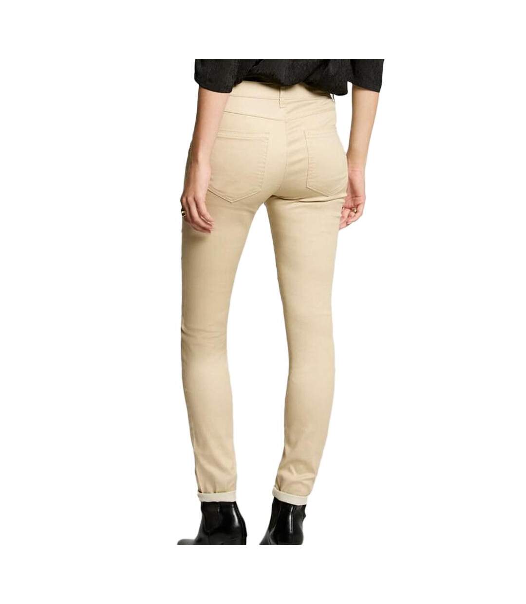 Pantalon slim beige femme morgan pfrashi-2