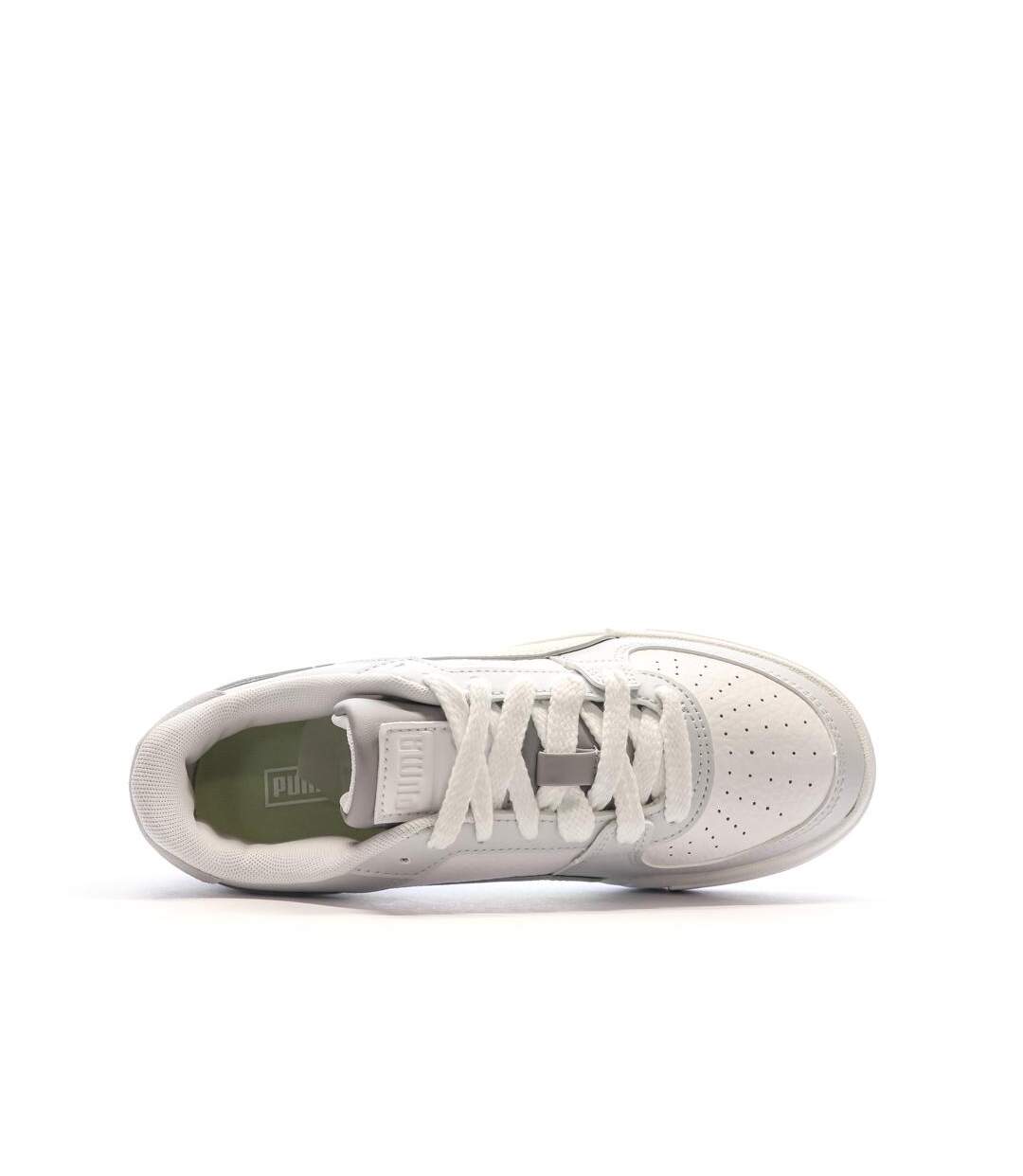 Baskets blanche/gris/vert femme puma 394749-02-4