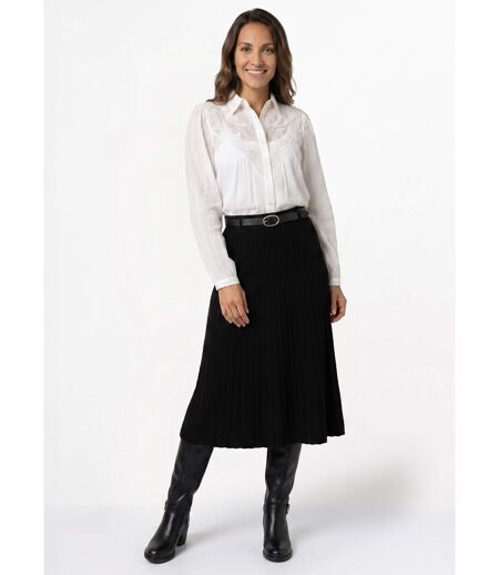 Jupe longue en maille lourde avec ceinture