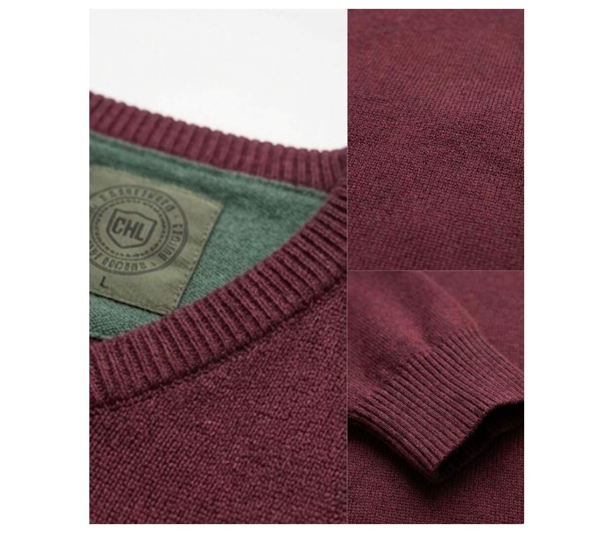 Pull col V avec laine PUL2004C-3