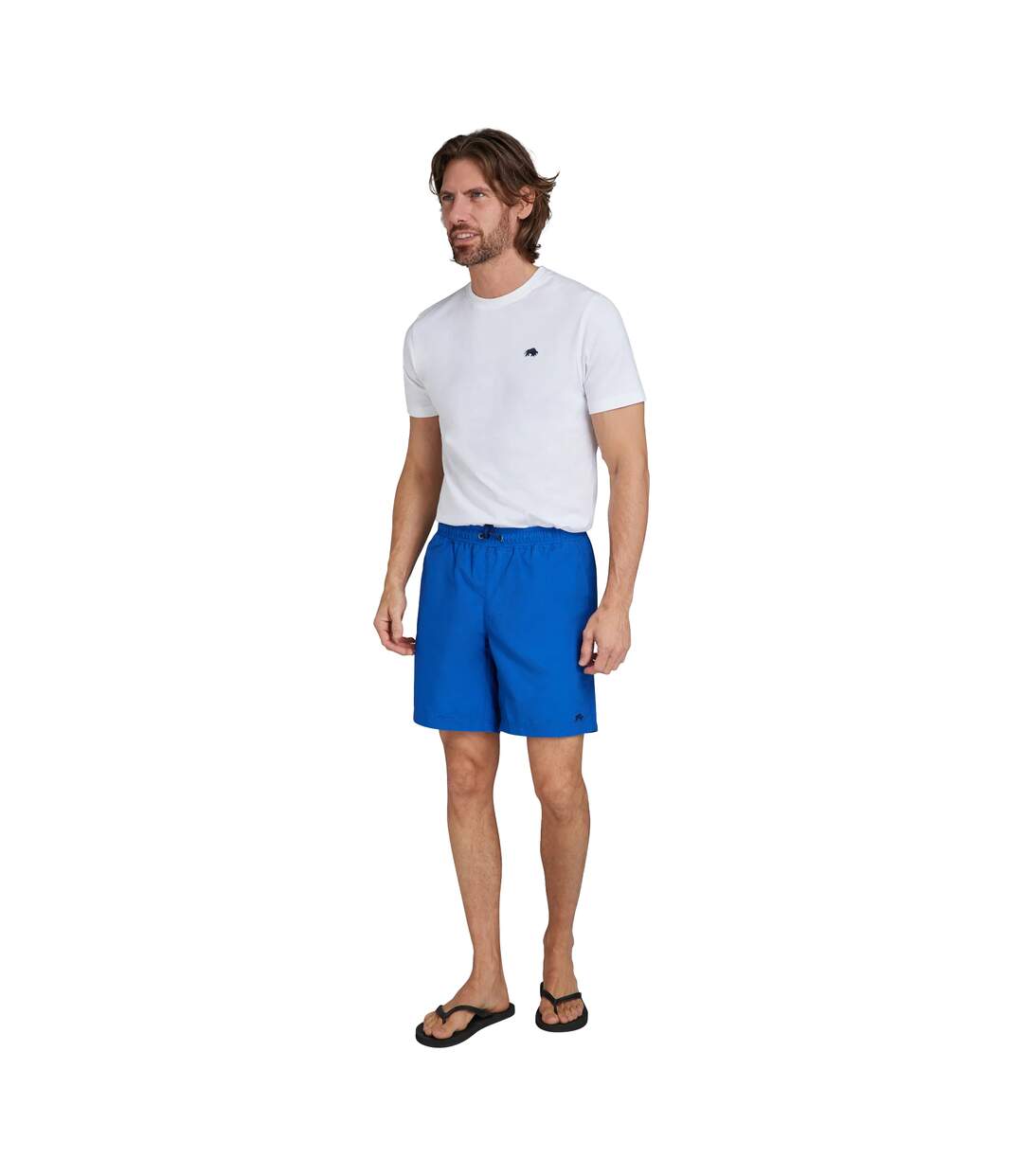 Short de bain uni pour hommes bleu cobalt Raging Bull