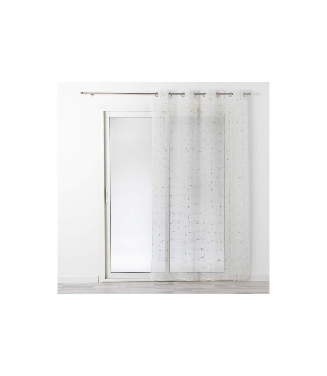 Rideau Voilage à Œillets Dixiea 140x240cm Or-1