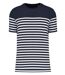 T-shirt rayé coton bio marinière homme - k3033 - bleu marine et blanc