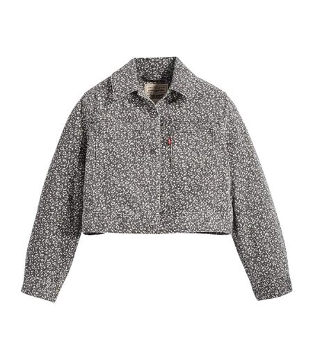 Womens/ladies Wellthread Floral Denim Jacket Light Wash Levis