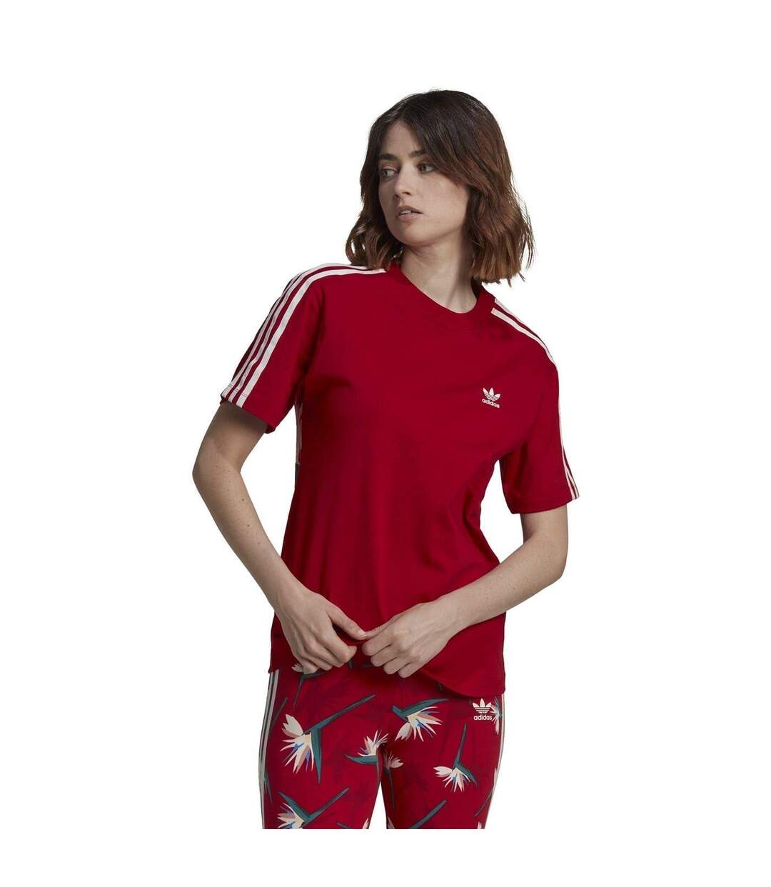 T-shirt Thebe Magugu Femme Rouge Adidas-4