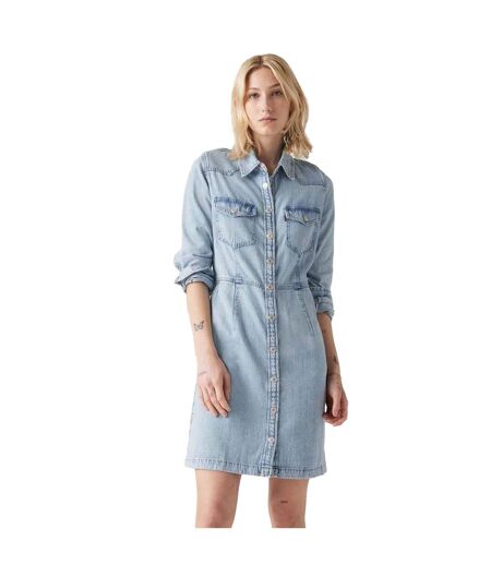 Womens/ladies Otto Western Dress Light Blue Levis