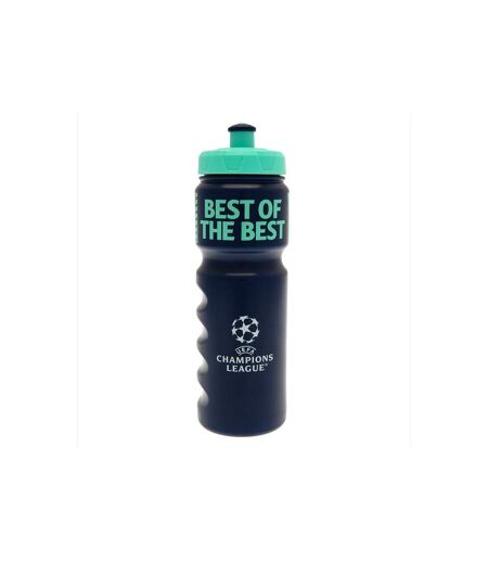 UEFA Champions League Best of the Best Crest Plastic Water Bottle (Navy/Green) (One Size)