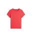 Womens/ladies Logo Ribbed Fitted T-shirt Red Alert Tommy Jeans-1