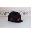 Capz Couvre-casque en lycra Heartz Motif (Noir/Rouge) - UTTL1715