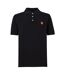 Mens Fox Short-sleeved Polo Shirt Black Maison Kitsuné-2