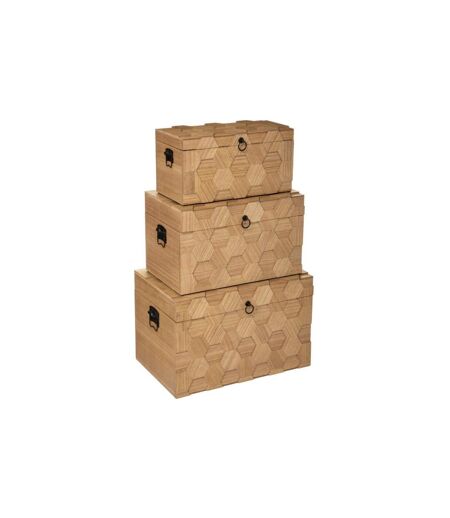 Lot de 3 Malles de Rangement Arty 59cm Naturel