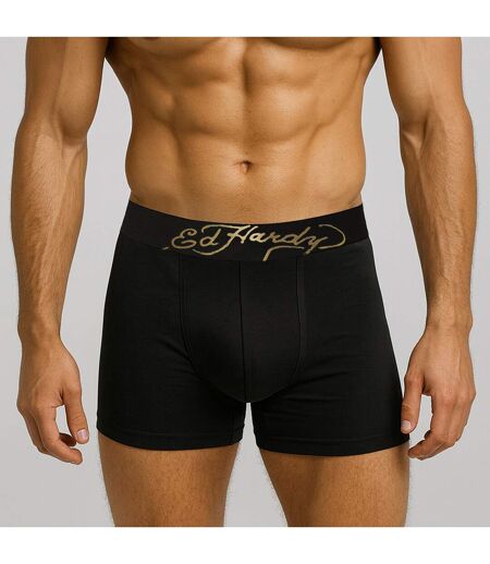 Ed Hardy - Lot de 5 Caleçons Homme Coton Respirant Confort - Collection Carno