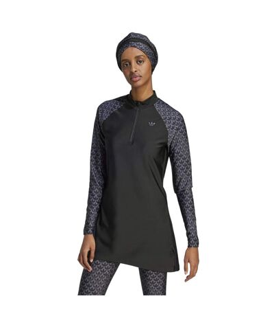 Haut De Bain Femme Noir Blanc Adidas