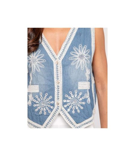 Veste sans manches jeans UTESS - Dona X Lisa