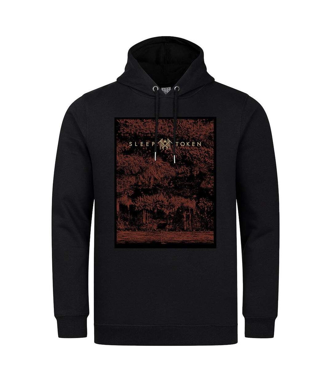 Unisex Adult Flamingo Sleep Token Hoodie Black Amplified-1