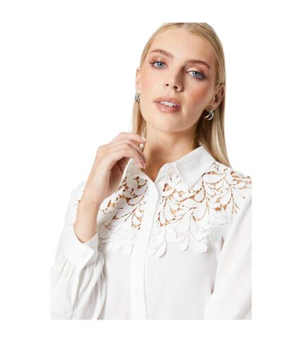 Principles Womens/Ladies Lace Detail Shirt (Ivory) - UTDH6711