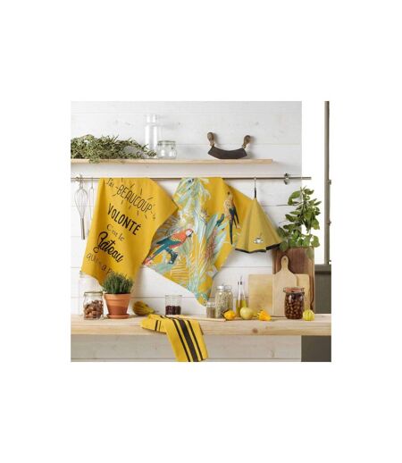 Torchon de Cuisine Gourmandise 50x70cm Jaune