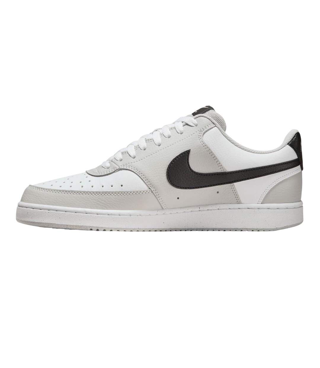 Mens Vision Low Leather Trainers Grey Black White Nike-3