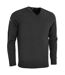 Callaway Mens Ribbed V Neck Merino Sweater (Black Onyx) - UTRW6253