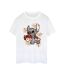 Disney Womens/Ladies Lilo And Stitch Ohana Orange Hibiscus Cotton Boyfriend T-Shirt (Blanc) - UTBI30222-1