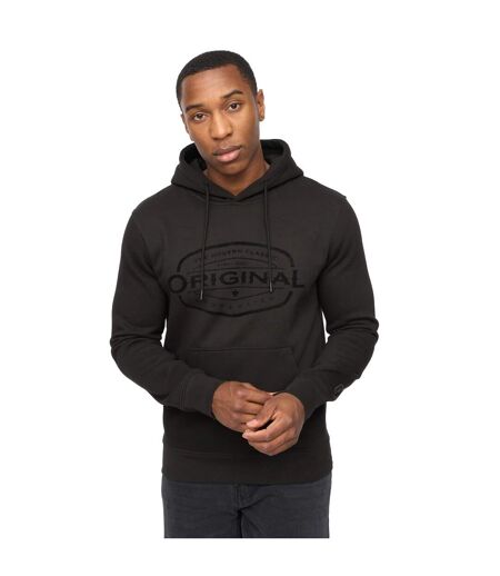 Mens Traptons Hoodie Black Crosshatch