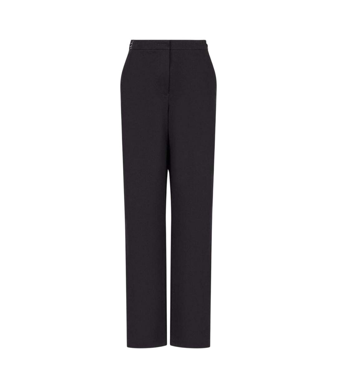 Womens/ladies Plain Straight Leg Trousers Navy Emporio Armani EA7-2