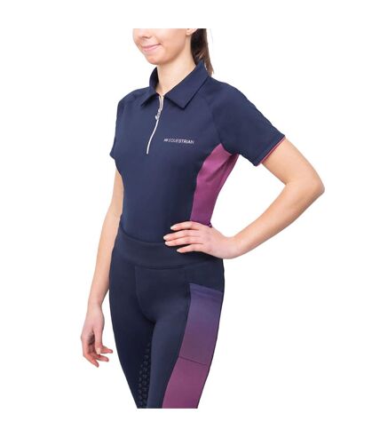 HyFASHION Womens/Ladies Synergy Elevate Horse Riding Tights (Riviera Blue/Grape)
