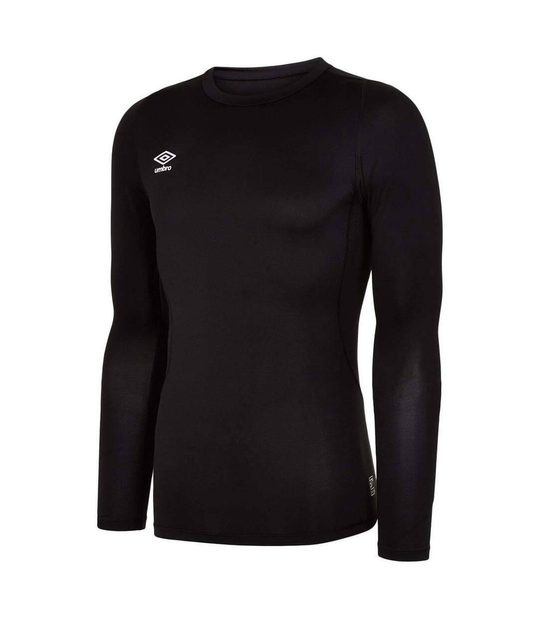 Mens Core Crew Neck Long-sleeved Base Layer Top Black Umbro-1