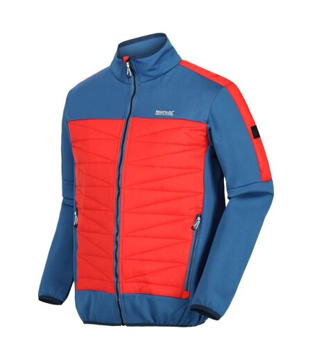 Regatta Veste isolée Clumber II Hybrid pour hommes (Bleu Dynastie/Rouge vif) - UTRG6619