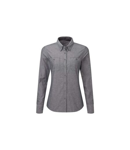 Chemise Formelle Organic Fairtrade Certified Femme Denim Gris Premier