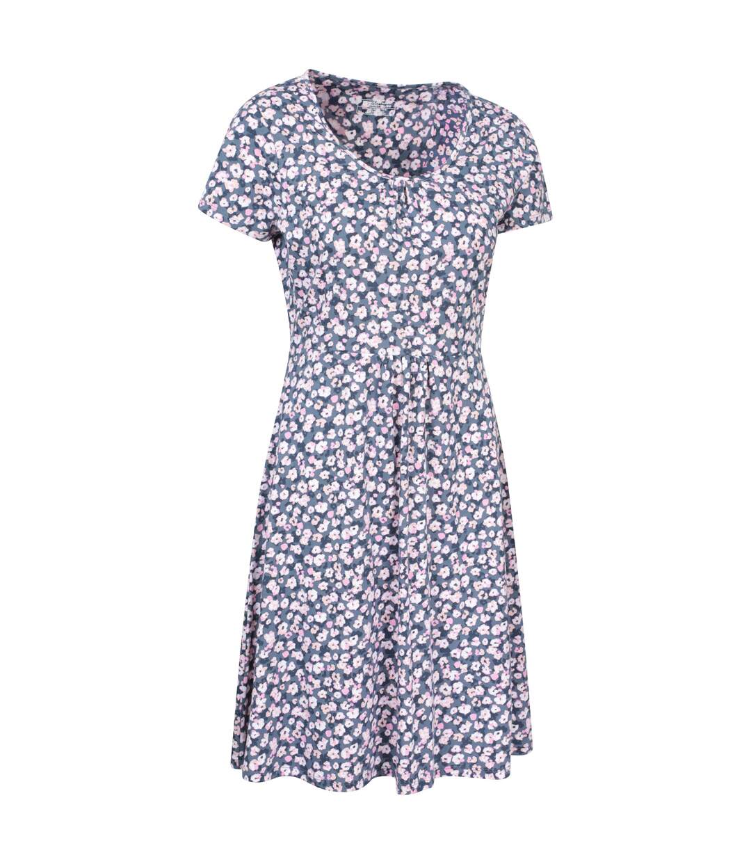 Womens/ladies essentials lora floral skater dress grey Mountain Warehouse-3