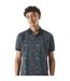 Mens Wonderwll Paispol Paisley Regular Polo Shirt Dark Grey Pretty Green-3