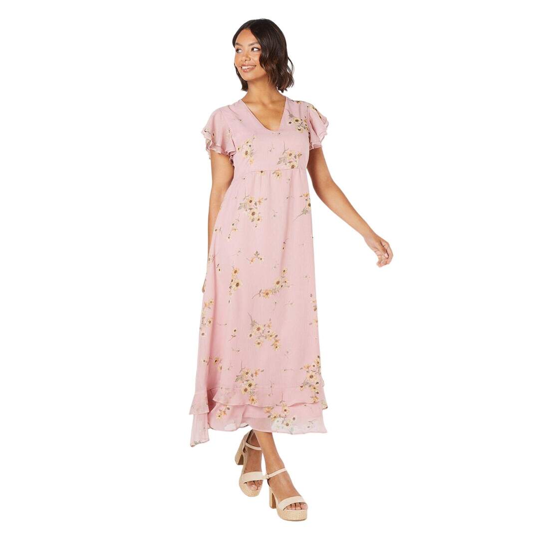 Robe mi-longue femme rose Dorothy Perkins-1