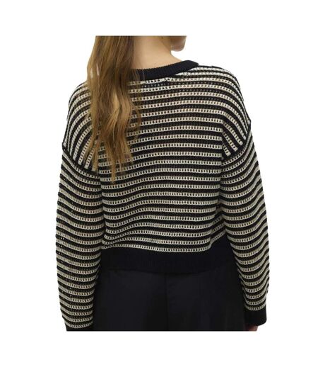 Pull beige/noir femme vero moda madera