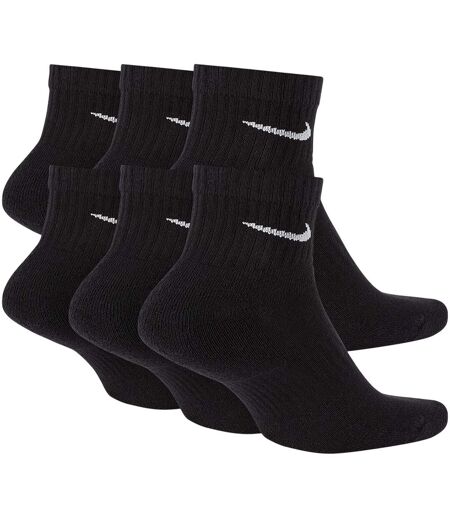 Lot De 6  Socquettes Motif/style Swoosh Homme Noir Blanc Nike