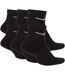 Lot De 6  Socquettes Motif/style Swoosh Homme Noir Blanc Nike-2