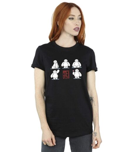 Disney - T-shirt BIG HERO BAYMAX MANY POSES - Femme (Noir) - UTBI15585