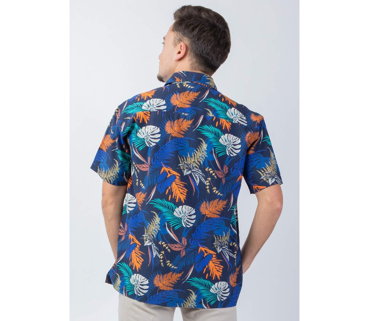 Chemise viscose coton homme LORENZO imprimé fidji Coton Du Monde-3