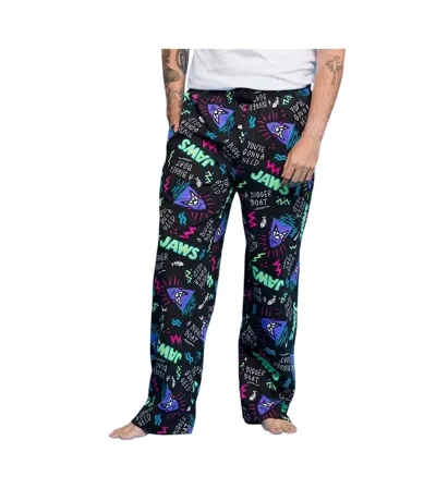 Pantalon De Détente Motif/style Imprimé Intégral Homme Noir Charbon Jaws